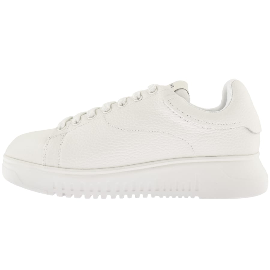 White armani trainers sale